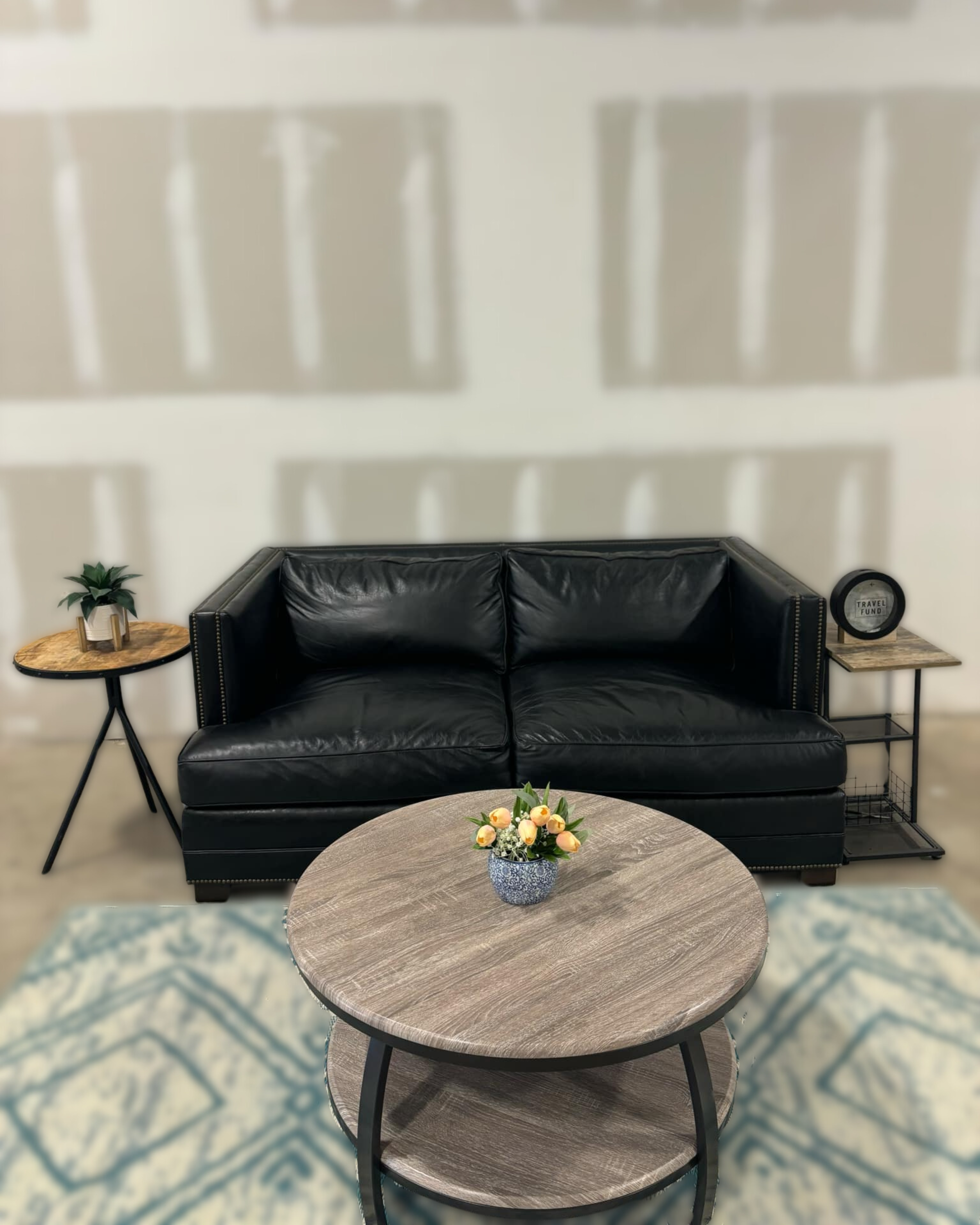 Restoration Hardware Easton Leather Sofa