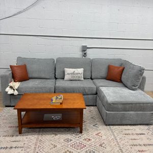 Lovesac Sactional- Gray Etched Chenille