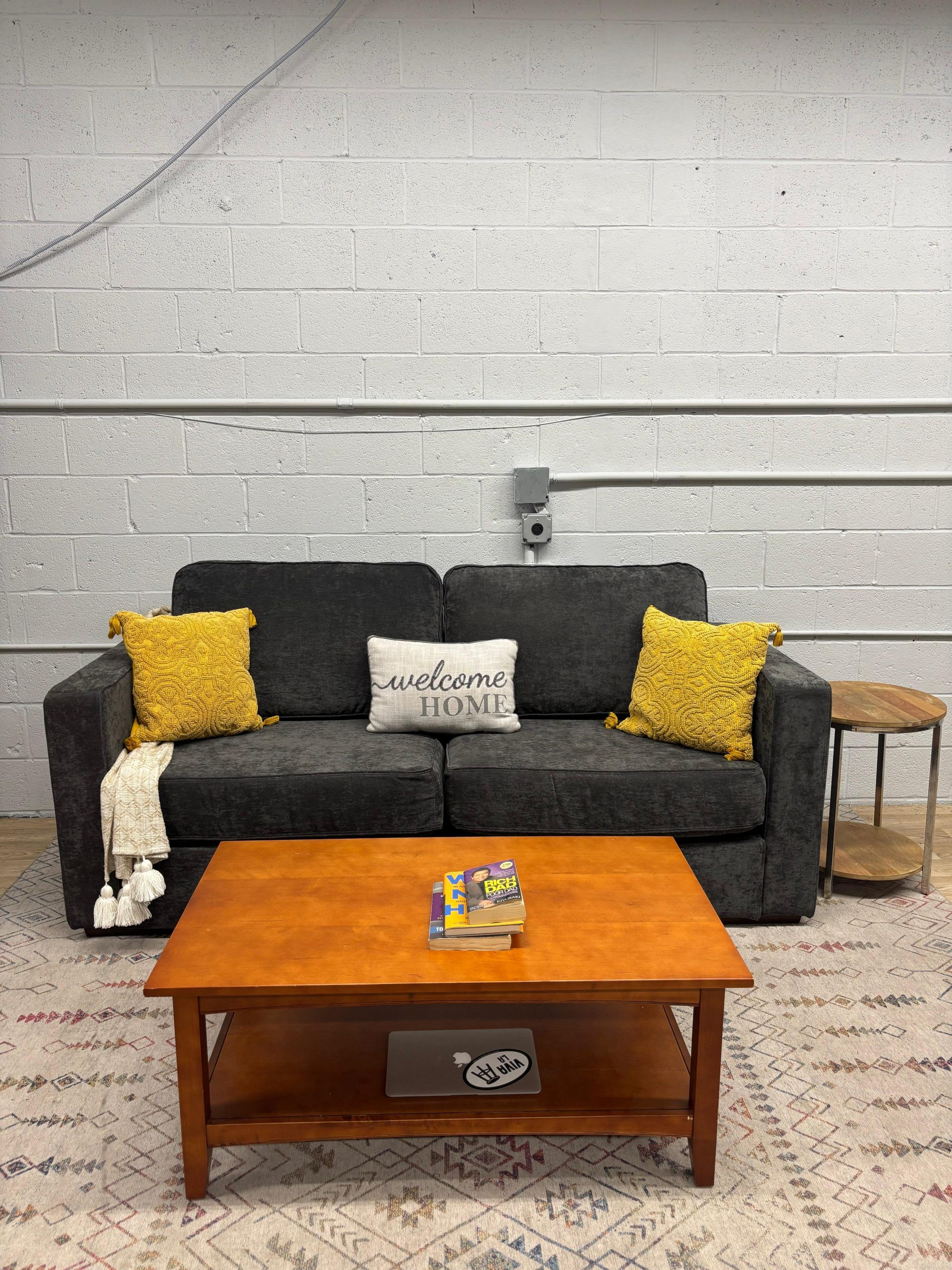 Lovesac Sactional- Charcoal Gray Corded (2seats/4sides)