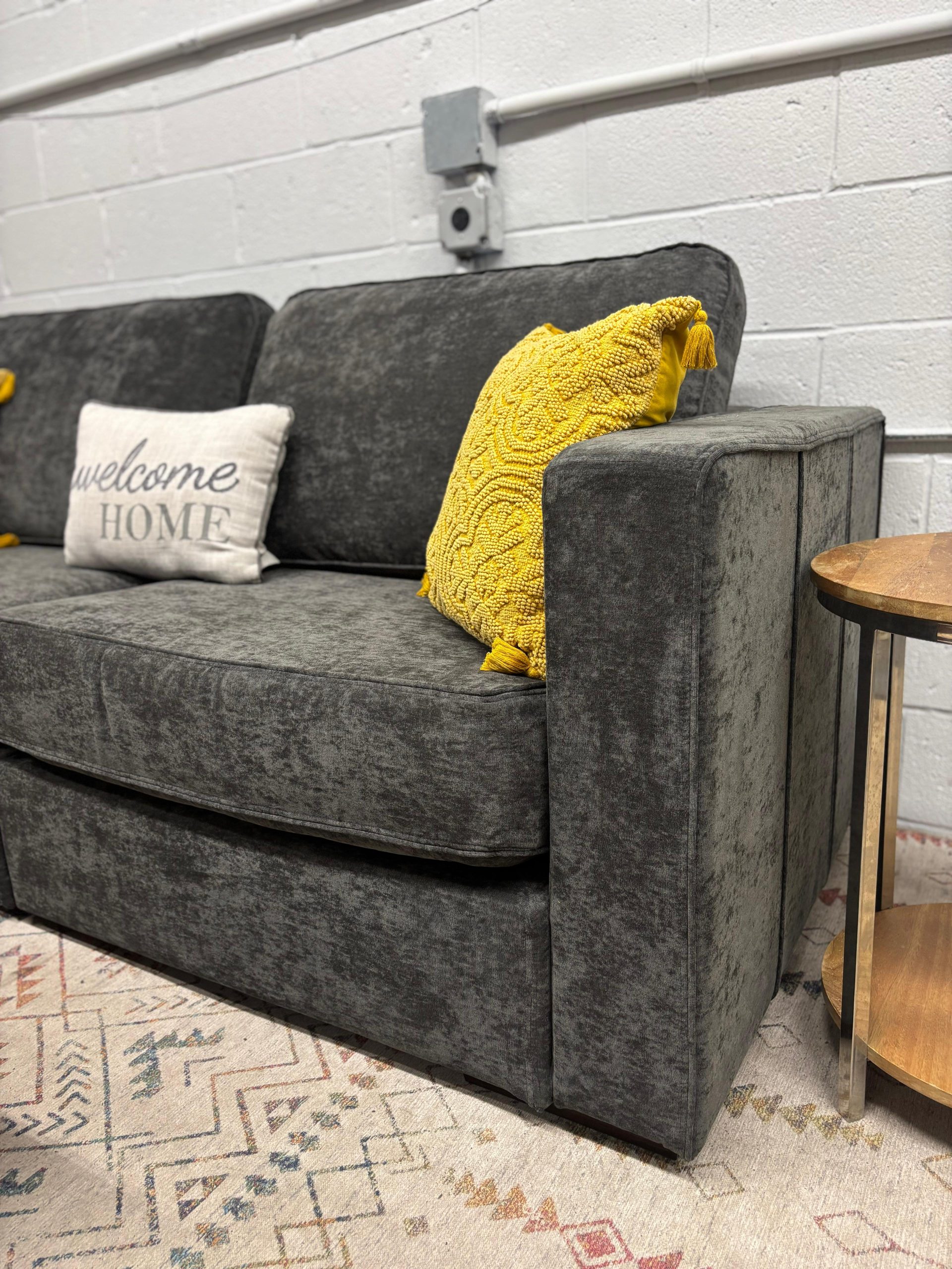 Lovesac Sactional- Charcoal Gray Corded (2seats/4sides) - Image 7