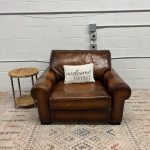 Pottery Barn Turner Leather Grand Armchair