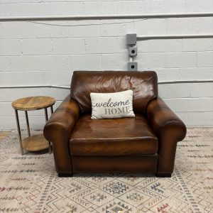 Pottery Barn Turner Leather Grand Armchair