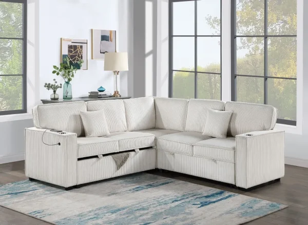 3-Piece Convertible Sectional