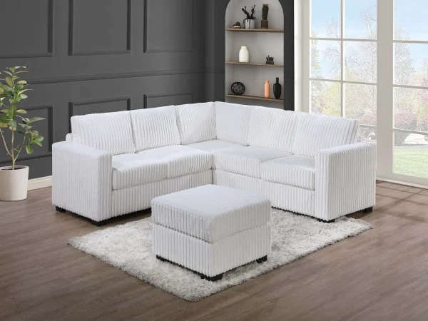 4-Piece Sectional W/ Ottoman