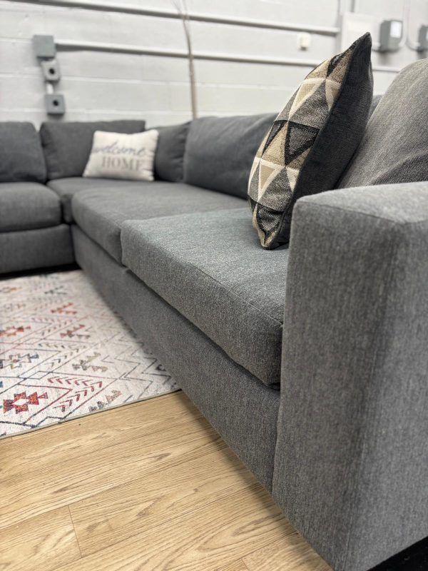 West Elm Urban Sectional – Performance Linen Graphite - Image 7