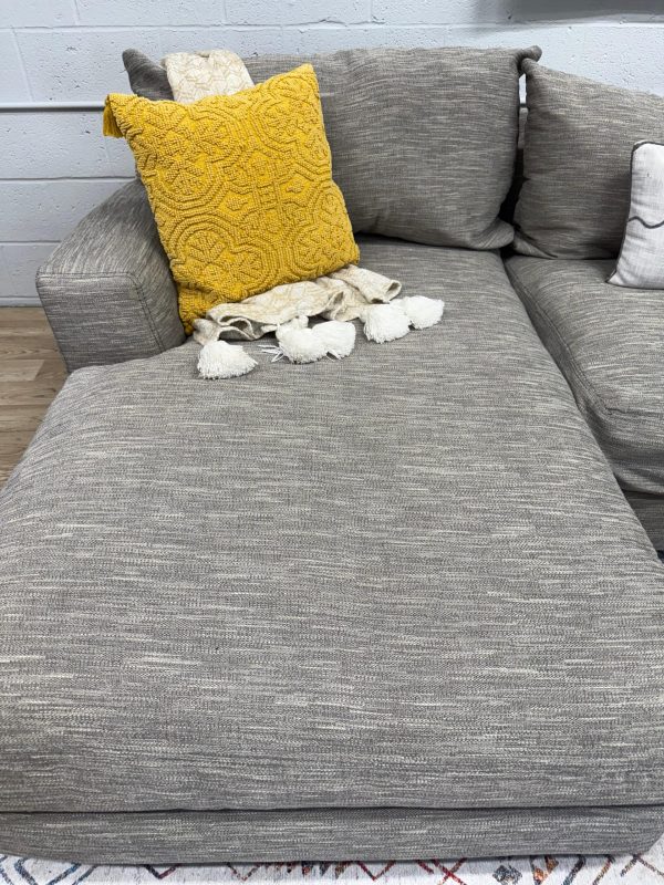 Modern Gray 2-Piece Sectional Sofa w/ Chaise - Image 4
