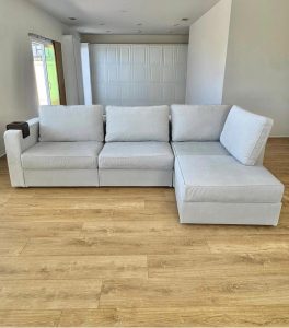 Lovesac Sactional – Sky Gray Corded Velvet