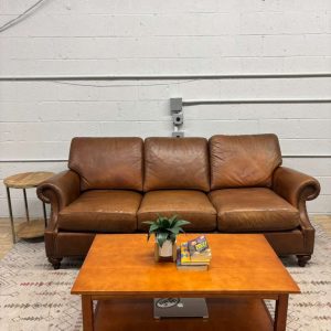 Ethan Allen Leather Sofa