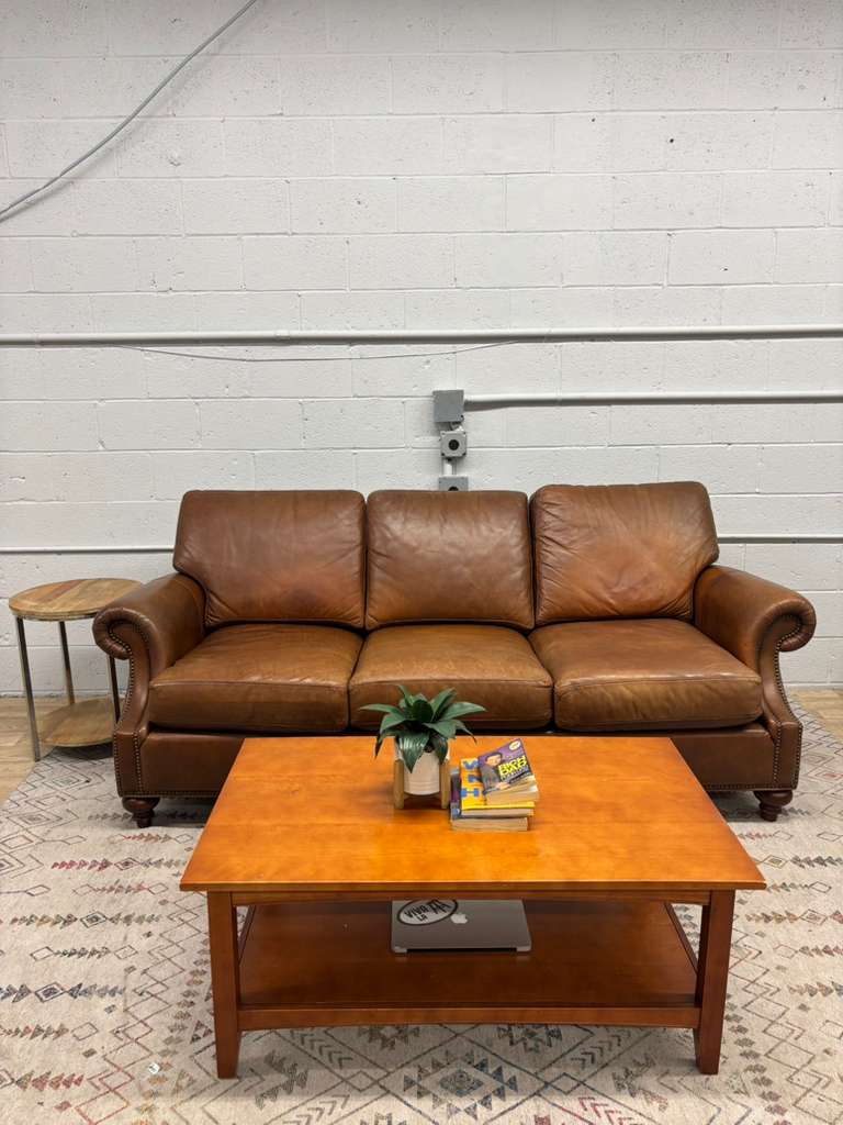 Ethan Allen Leather Sofa