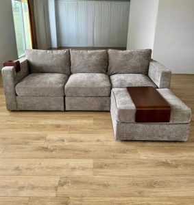 Lovesac Sactional – Venetian Taupe Corded Velvet