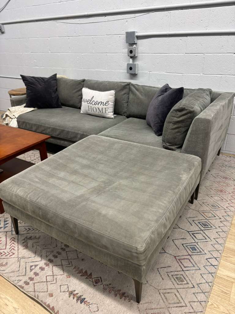 West Elm Andes 3-Piece Ottoman Sectional Sofa - Image 3