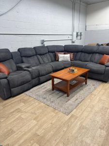 4-Piece Power Reclining Sectional w/ Heat, Massage & Cupholders