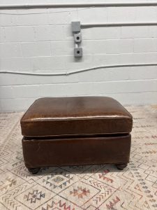 Restoration Hardware Leather Ottoman
