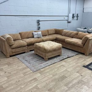 Bernhardt Playpen Style Pit Sectional with Ottoman