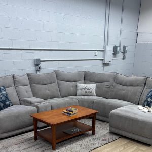 Gray 6-Piece Power Reclining Sectional with Power Headrests