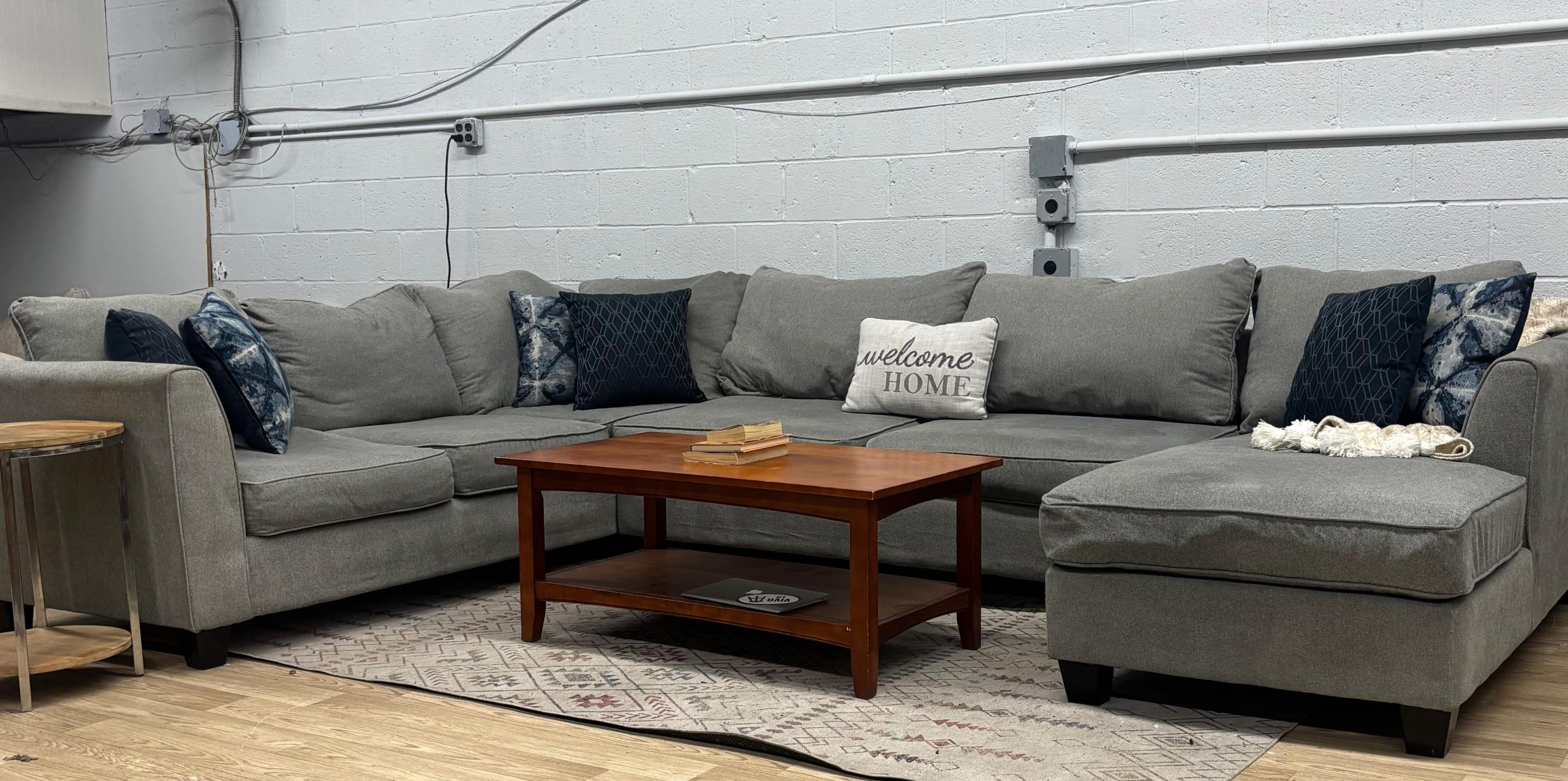 Raymour & Flanigan 3-Piece Sectional Couch - Image 3