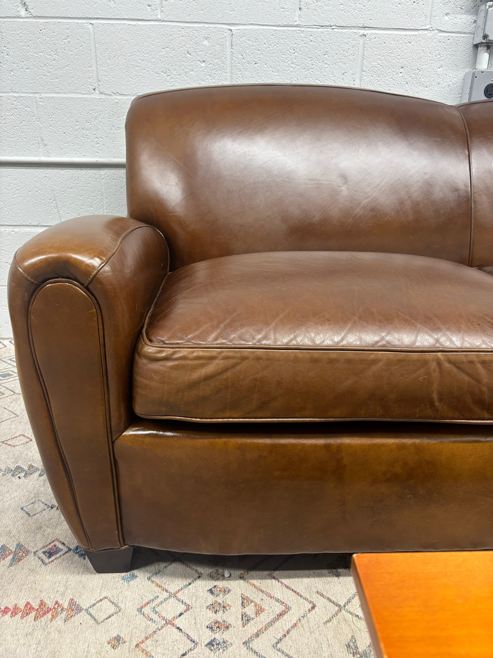 Mitchell Gold Leather Sofa - Image 8