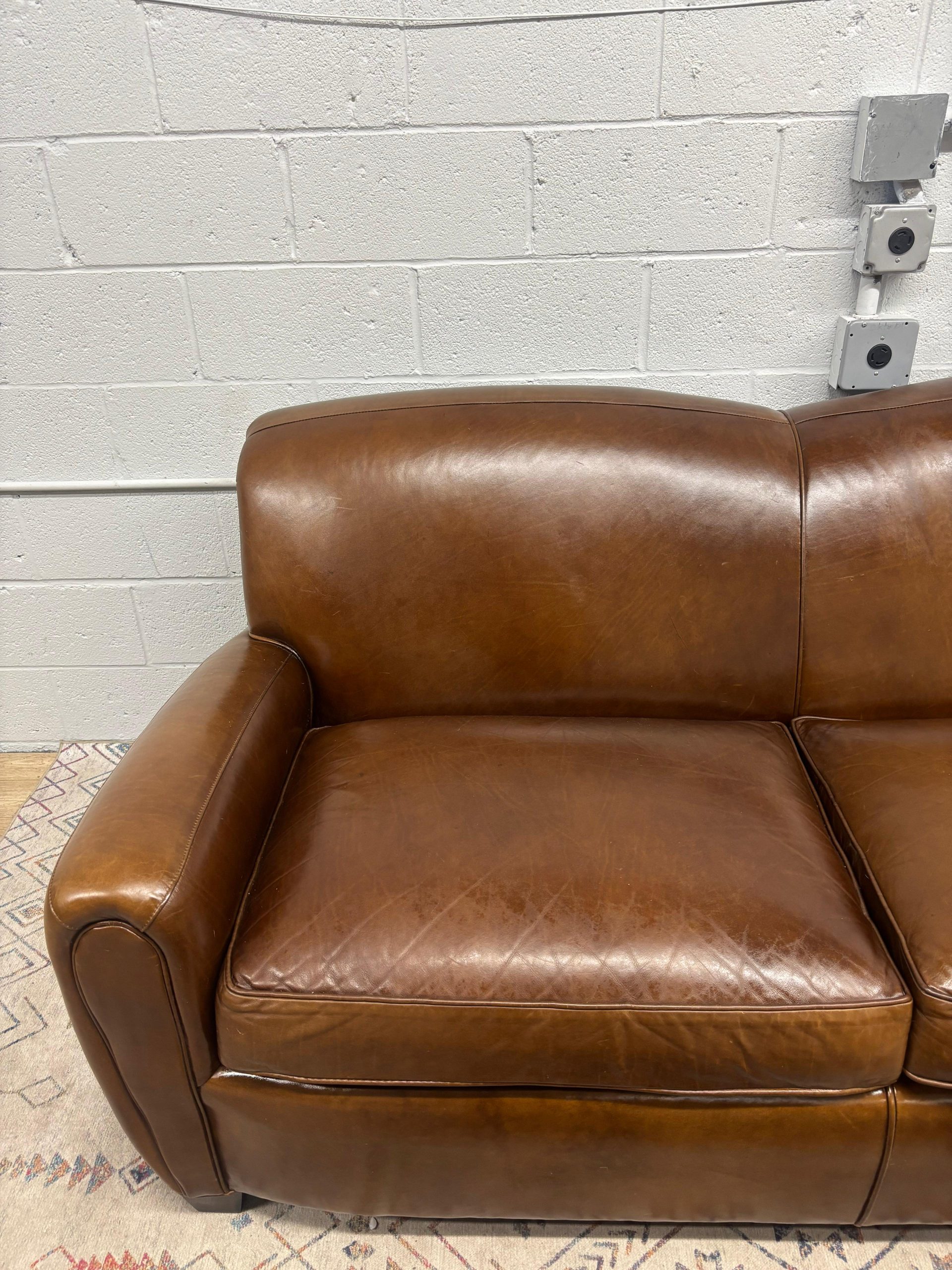 Mitchell Gold Leather Sofa - Image 9