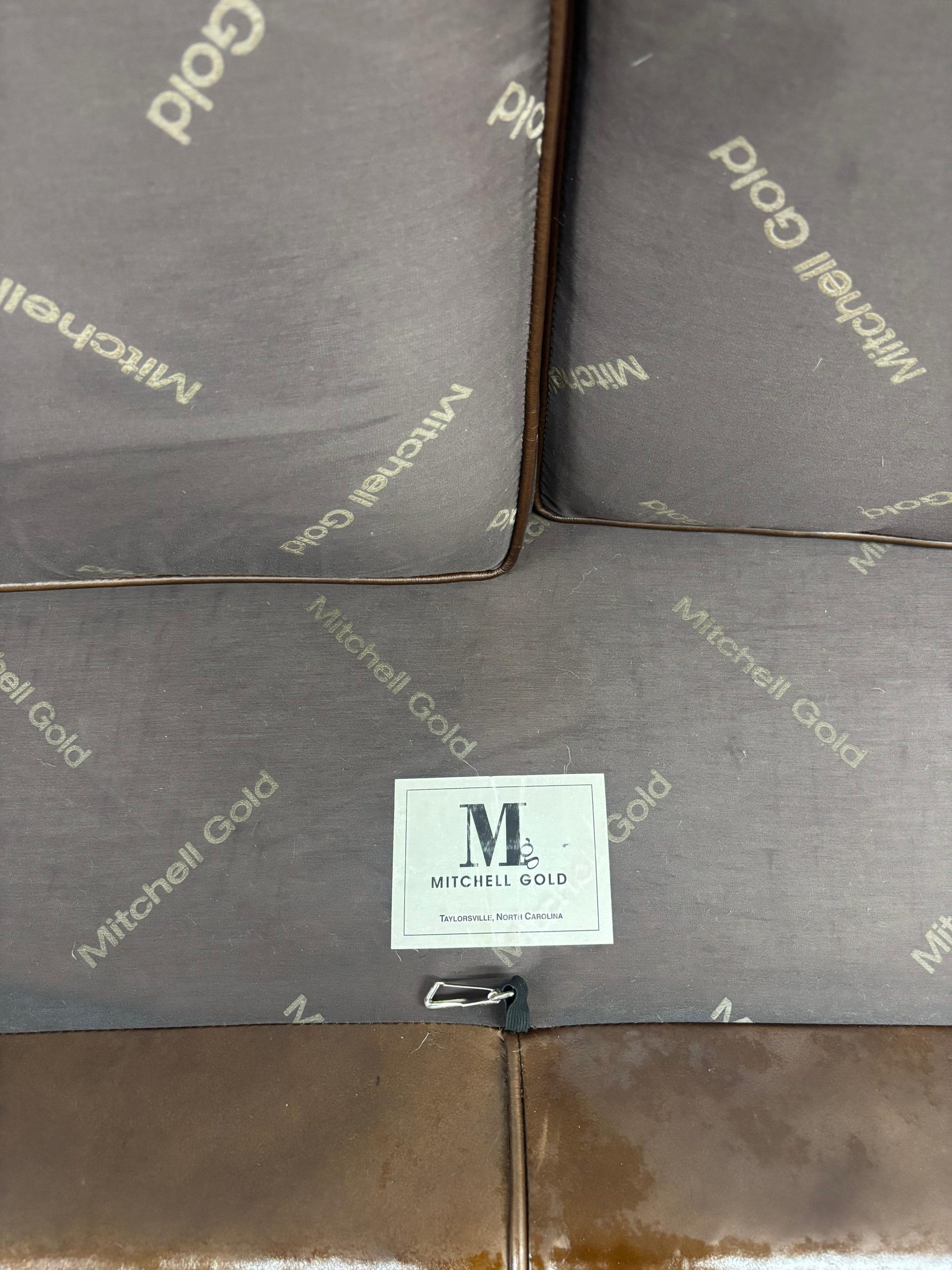 Mitchell Gold Leather Sofa - Image 12
