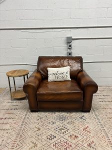 Pottery Barn Turner Leather Grand Armchair