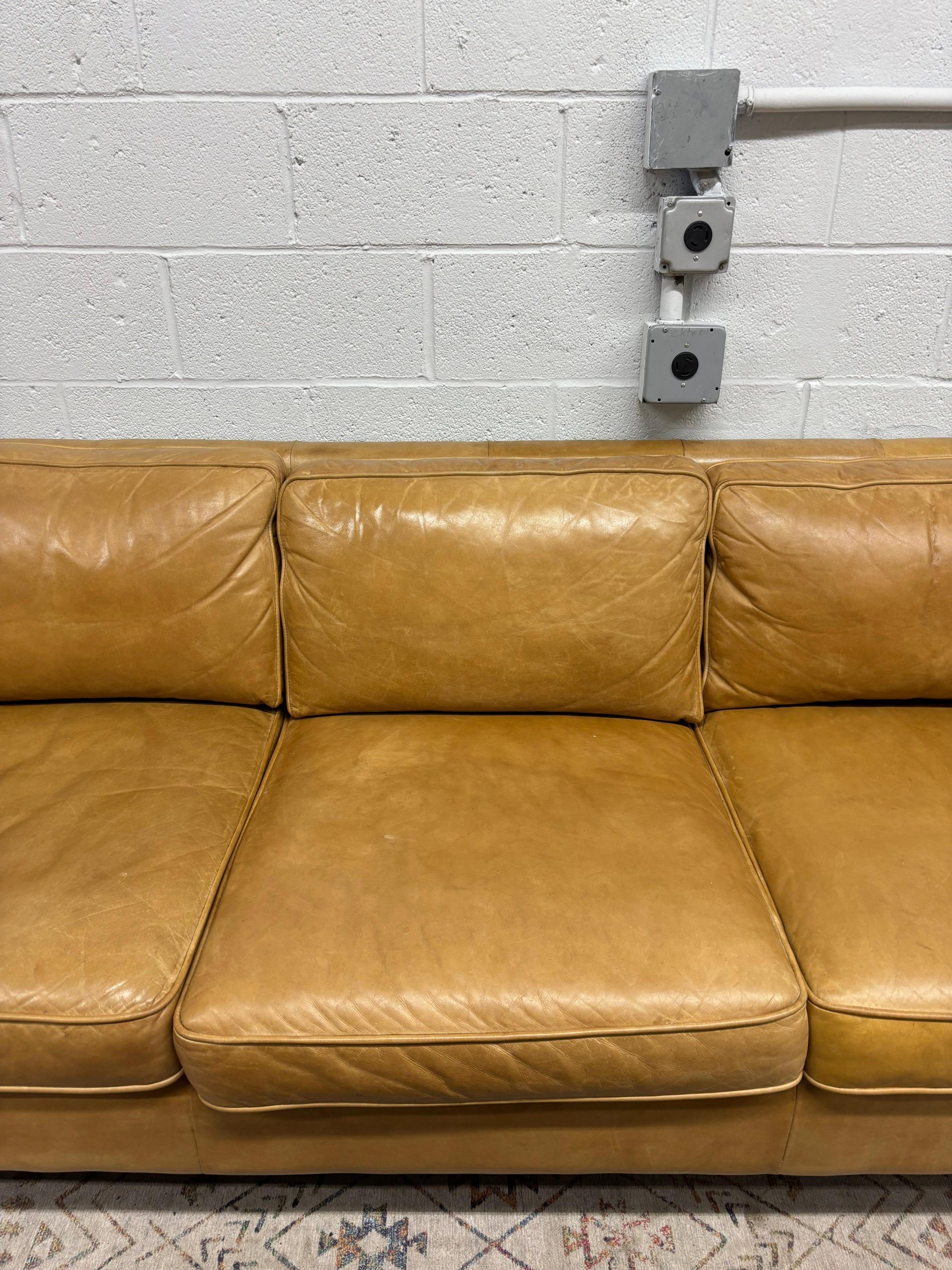 West Elm Hamilton Leather Sofa - Image 6