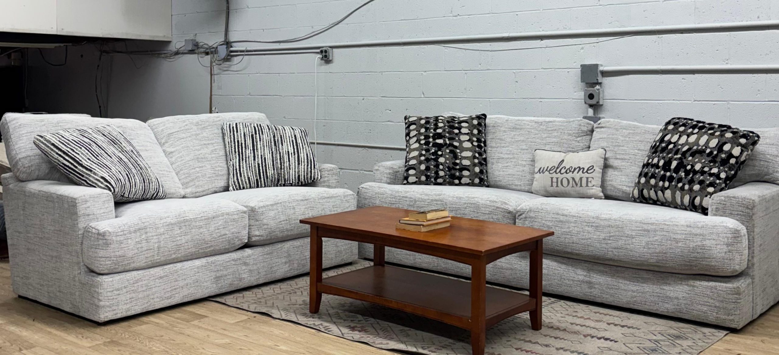 Glacier White Sofa & Loveseat Set