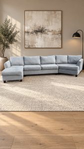 Raymour & Flanigan Daine Sectional with Chaise & Cuddler